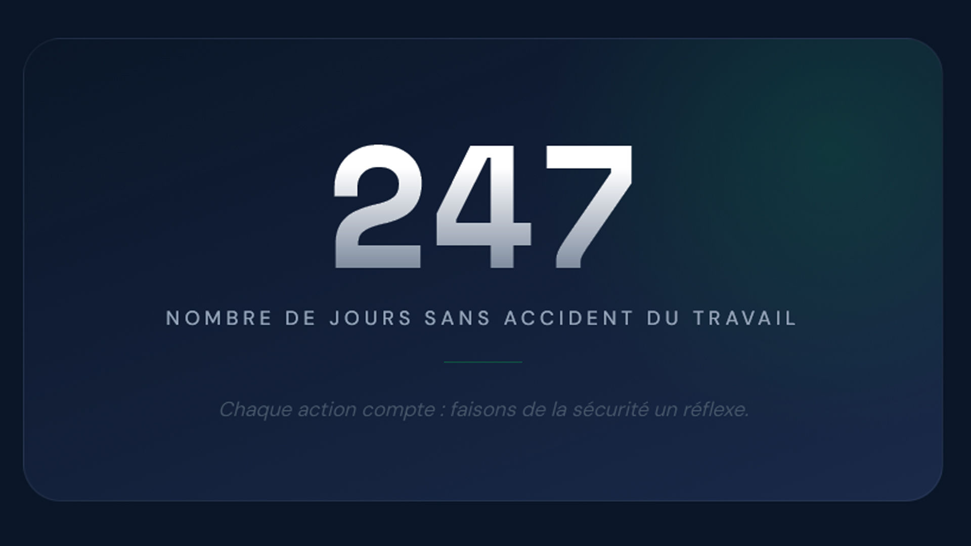 Compteur jours sans accident - variante BTP